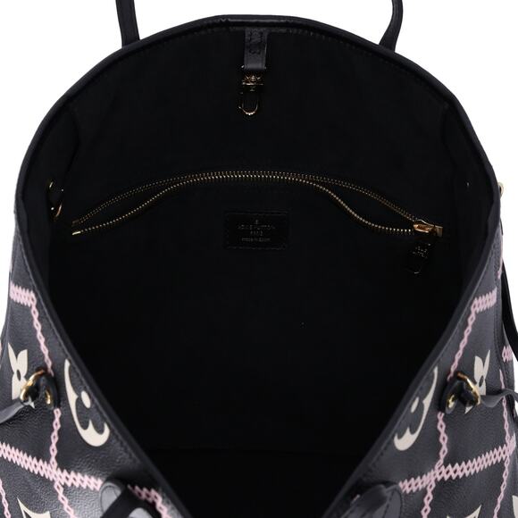 Louis Vuitton Neverfull MM Empreinte Embroidered Malletage Black Pink - Picture 6 of 9
